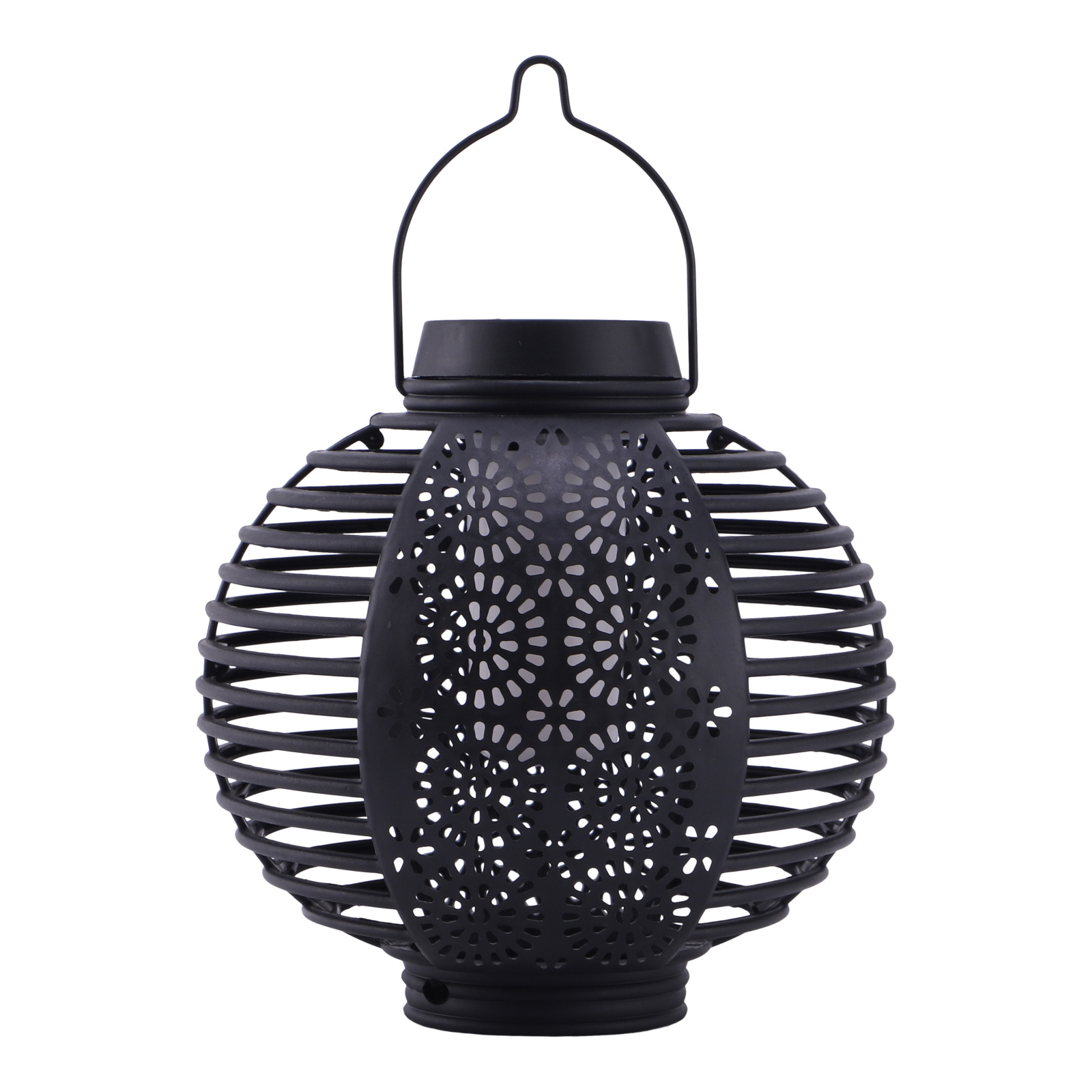LED-Solarleuchte LAMPION - braun - mit Erdspieß