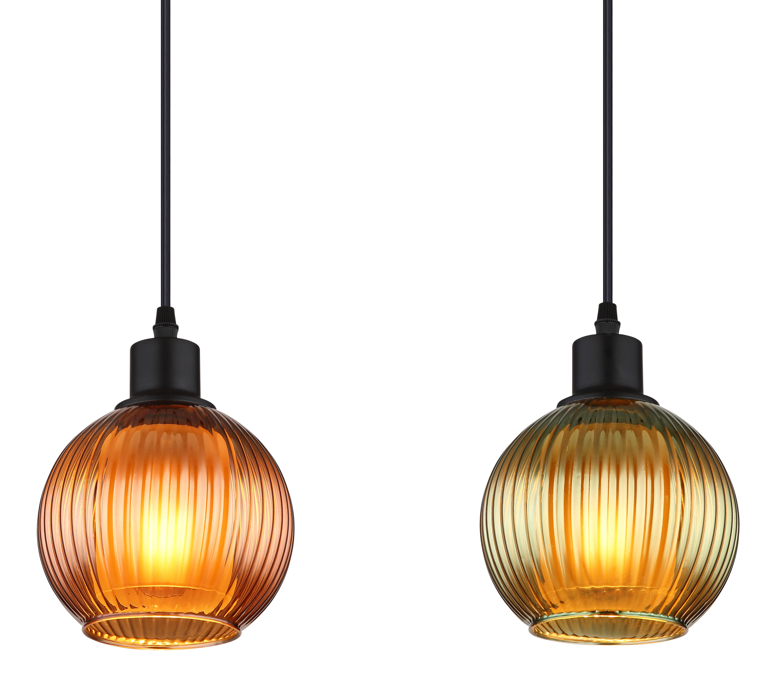 LED-Hängeleuchte - multicolor - schwarz matt - 4-flammig
