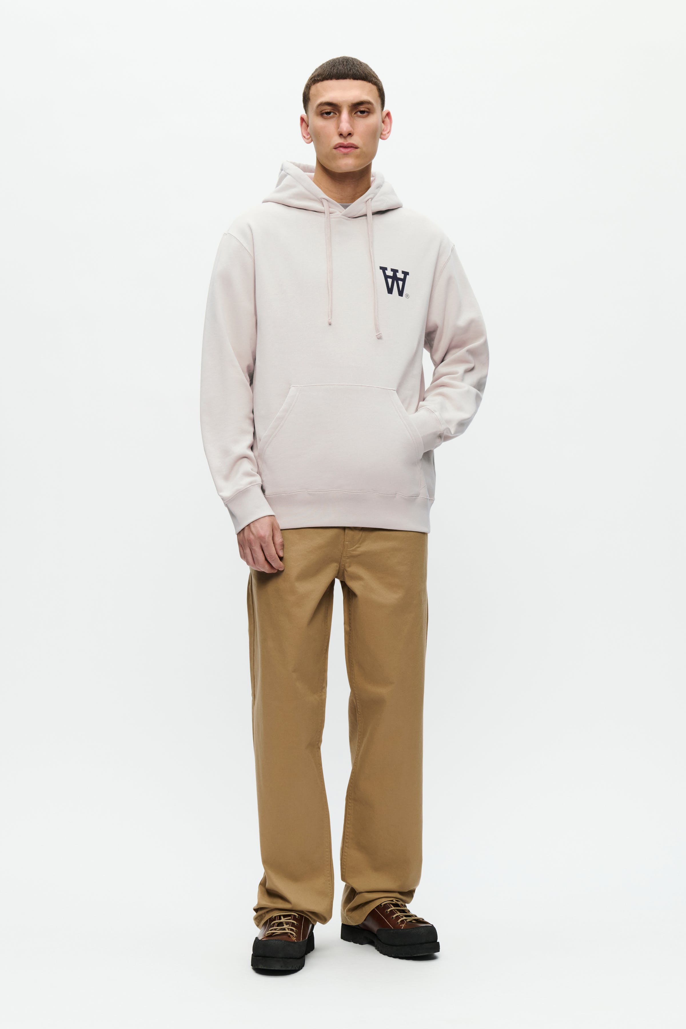 DOUBLE A BY W.W. MEN WWCass AA Chest Print Hoodie