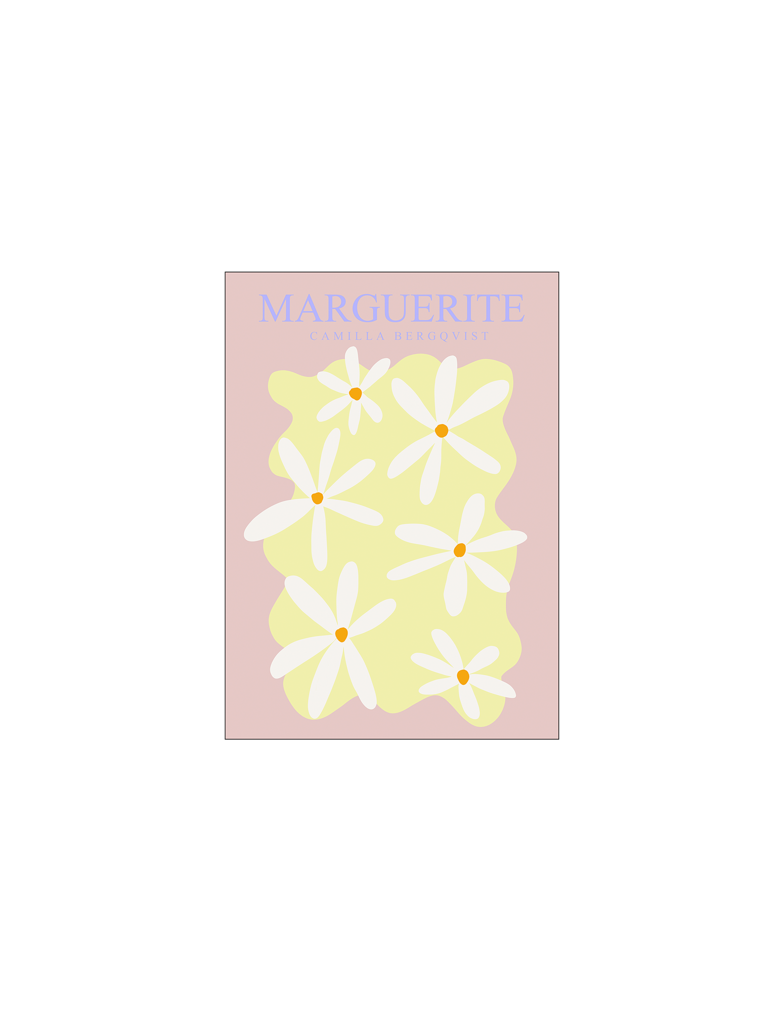 Plakat Marguerite Rose A4 | Camilla Bergqvist. | Dusty Rose | Poster and Frame