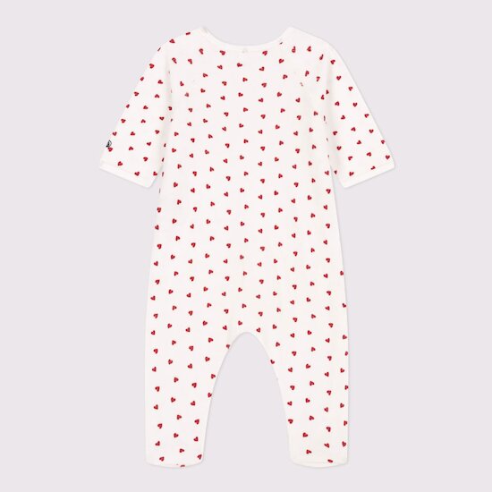 Pyjama en velours pour bébé   Cœurs        de               Petit Bateau