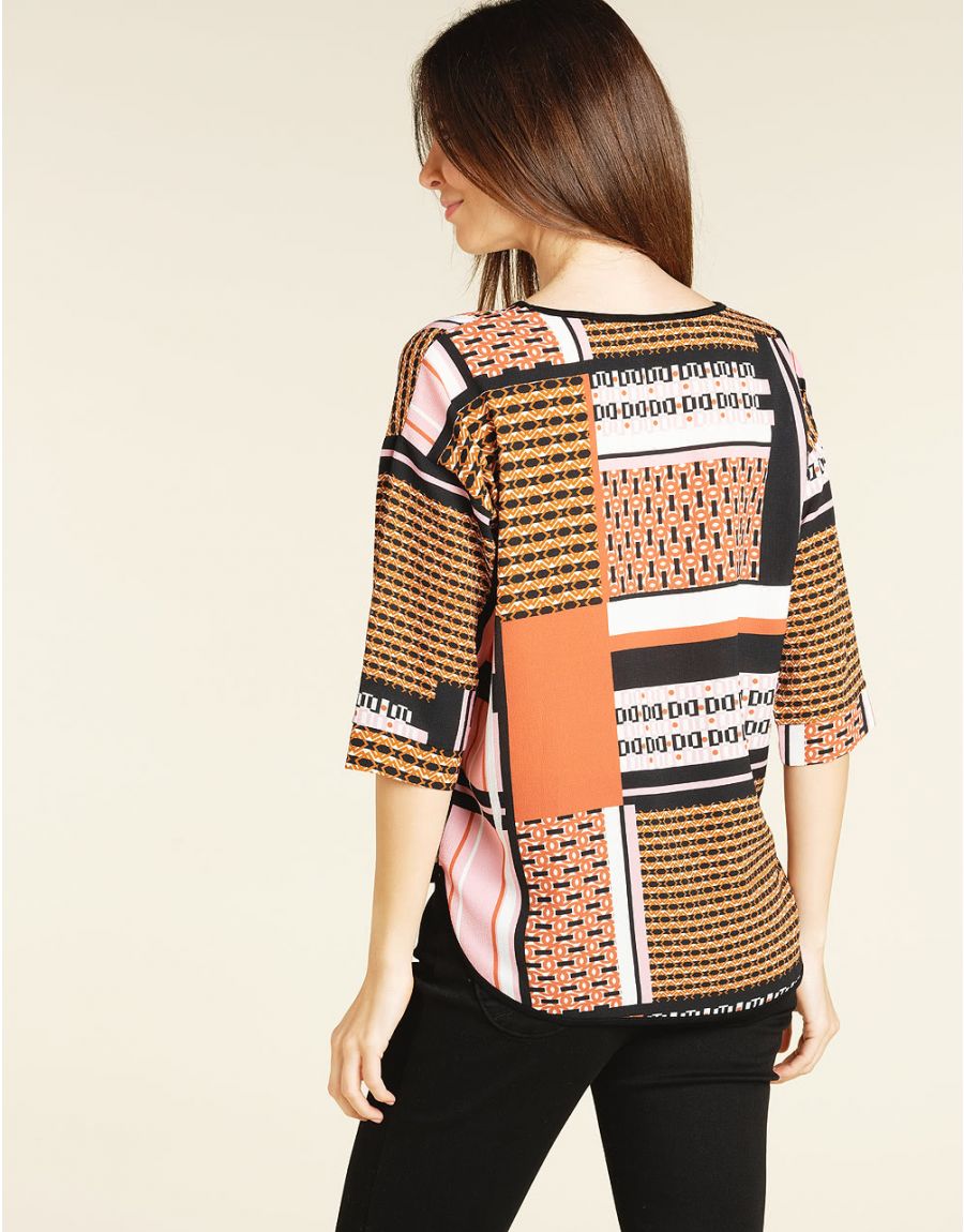 Blouse rayée rose