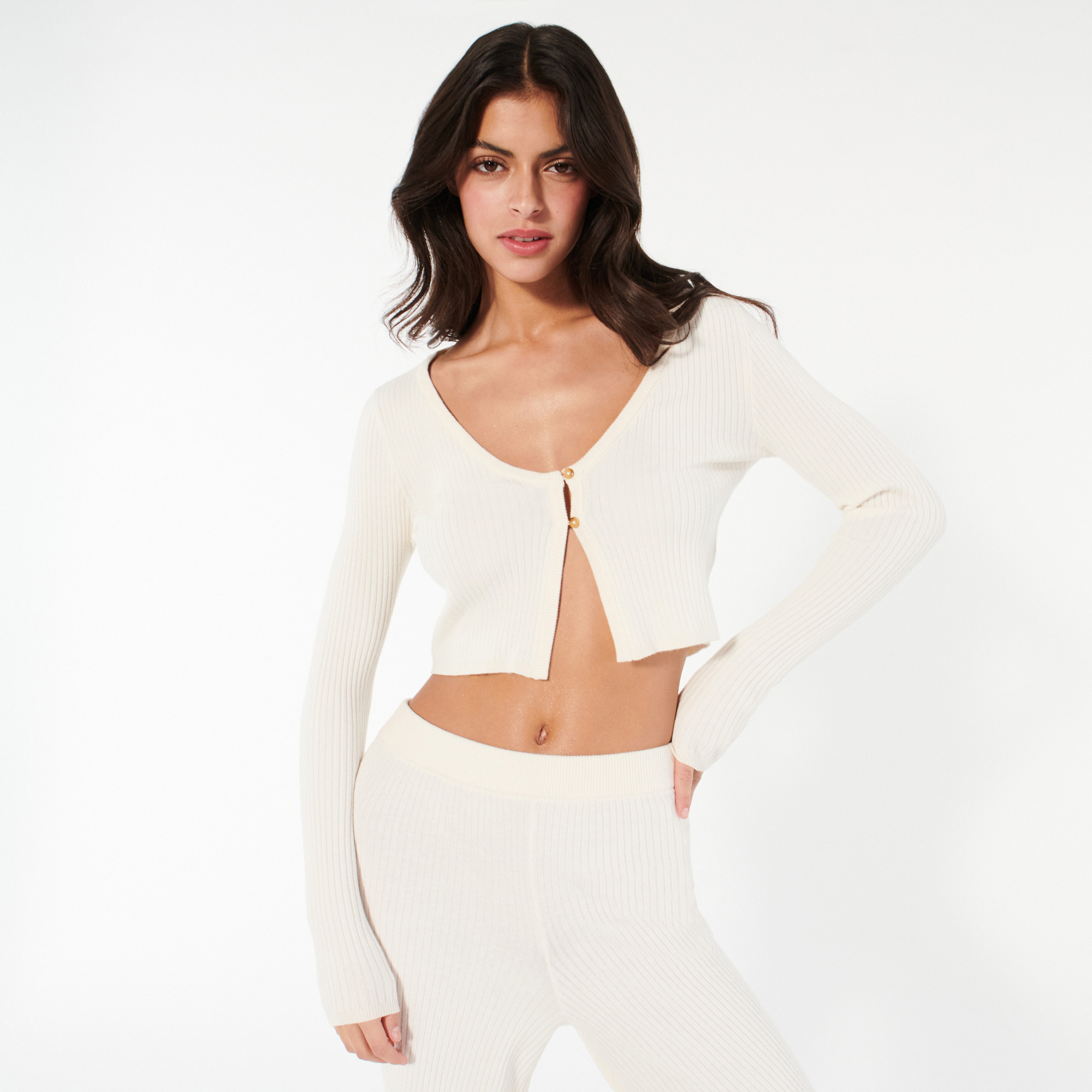 Cardigan court en maille