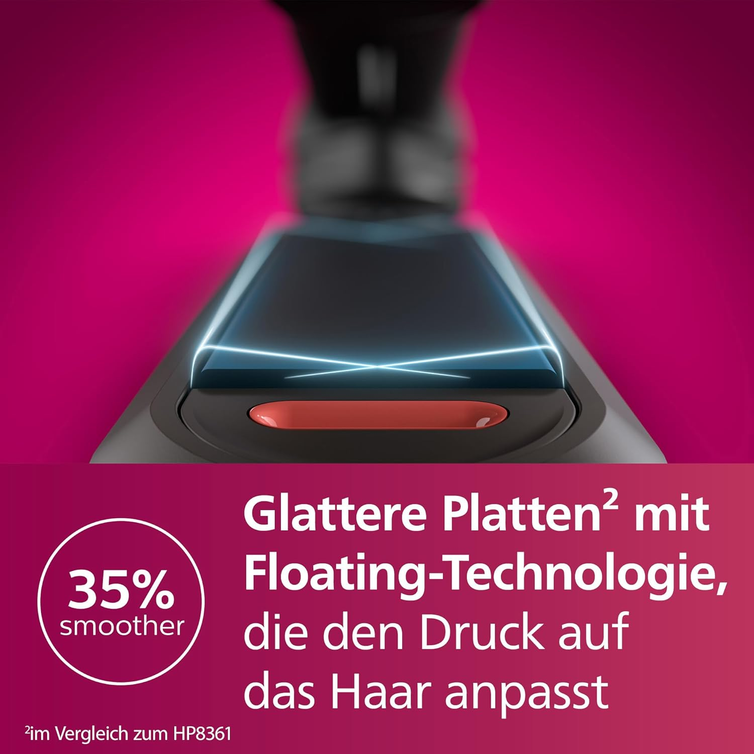 Series 5000 Haarglätter ThermoShield Glätteisen Keramik Haar Streckeisen mit Ionenfunktion (BHS530/00) - Rosa