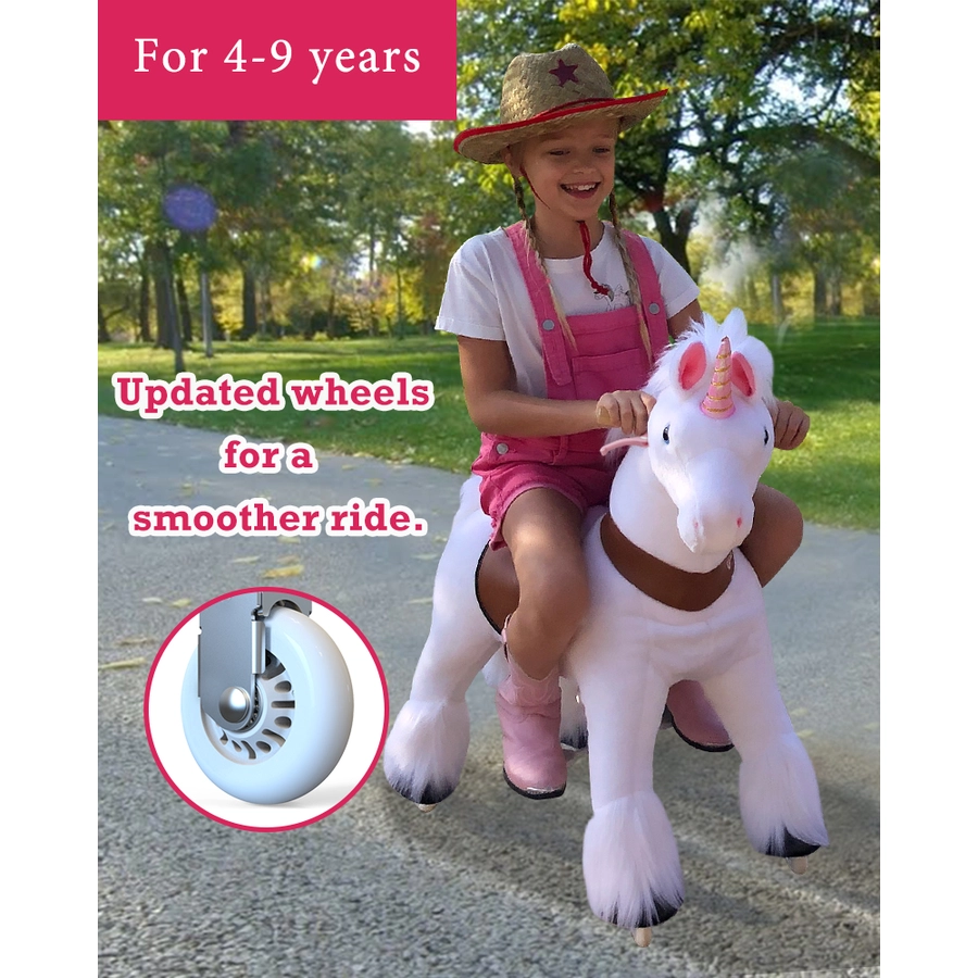 PonyCycle® Weißes Einhorn mit Bremse - groß
