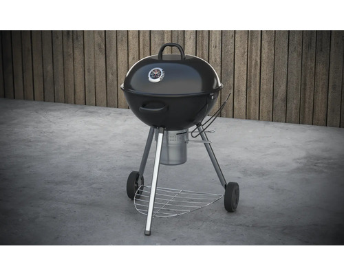Tenneker® Houtskoolgrill Kettle Grill Black Moon Ø 58 cm Deksel Thermometer en Uitneembare Asbak Zwart