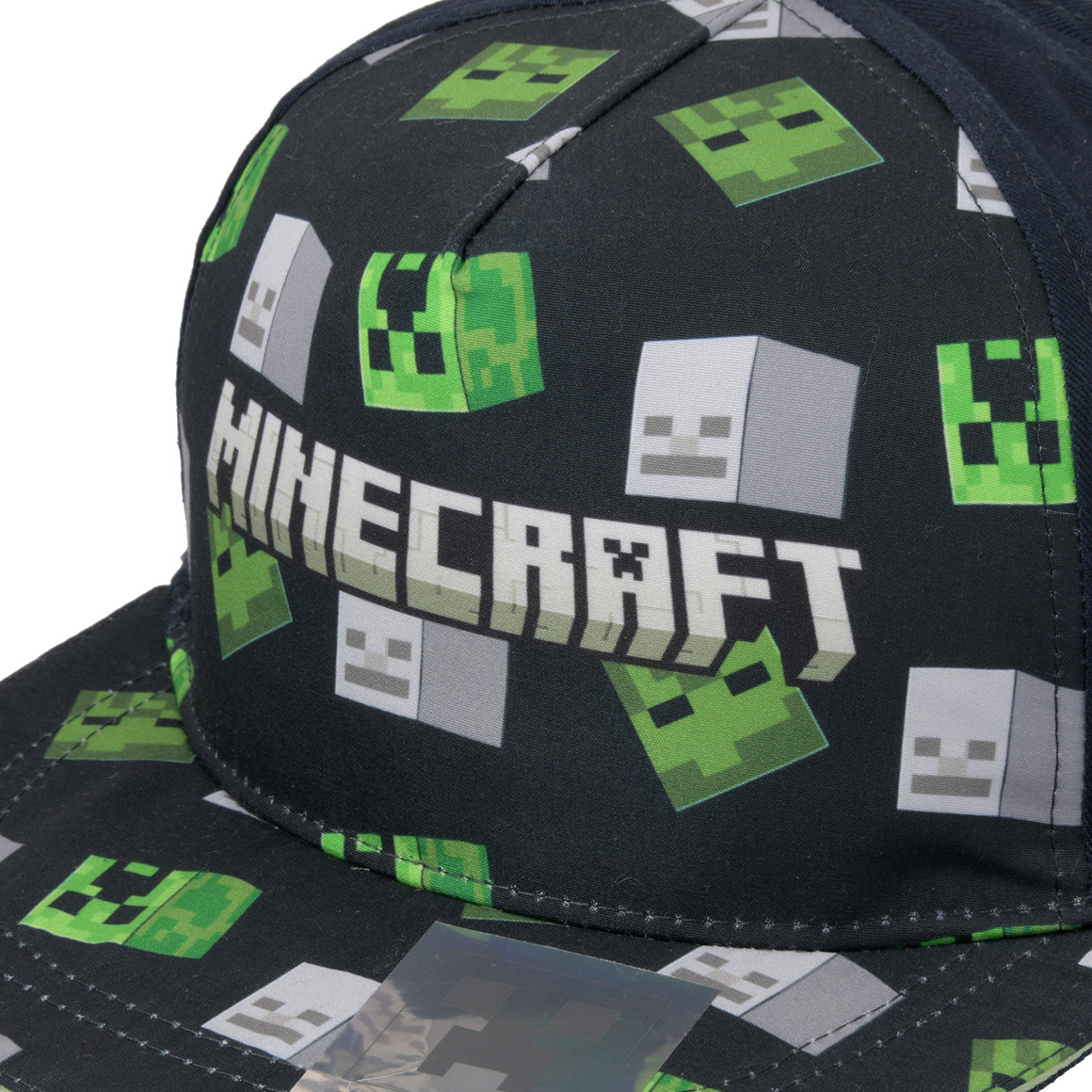 Minecraft Kappe mit verstärktem Schirm dunkelblau