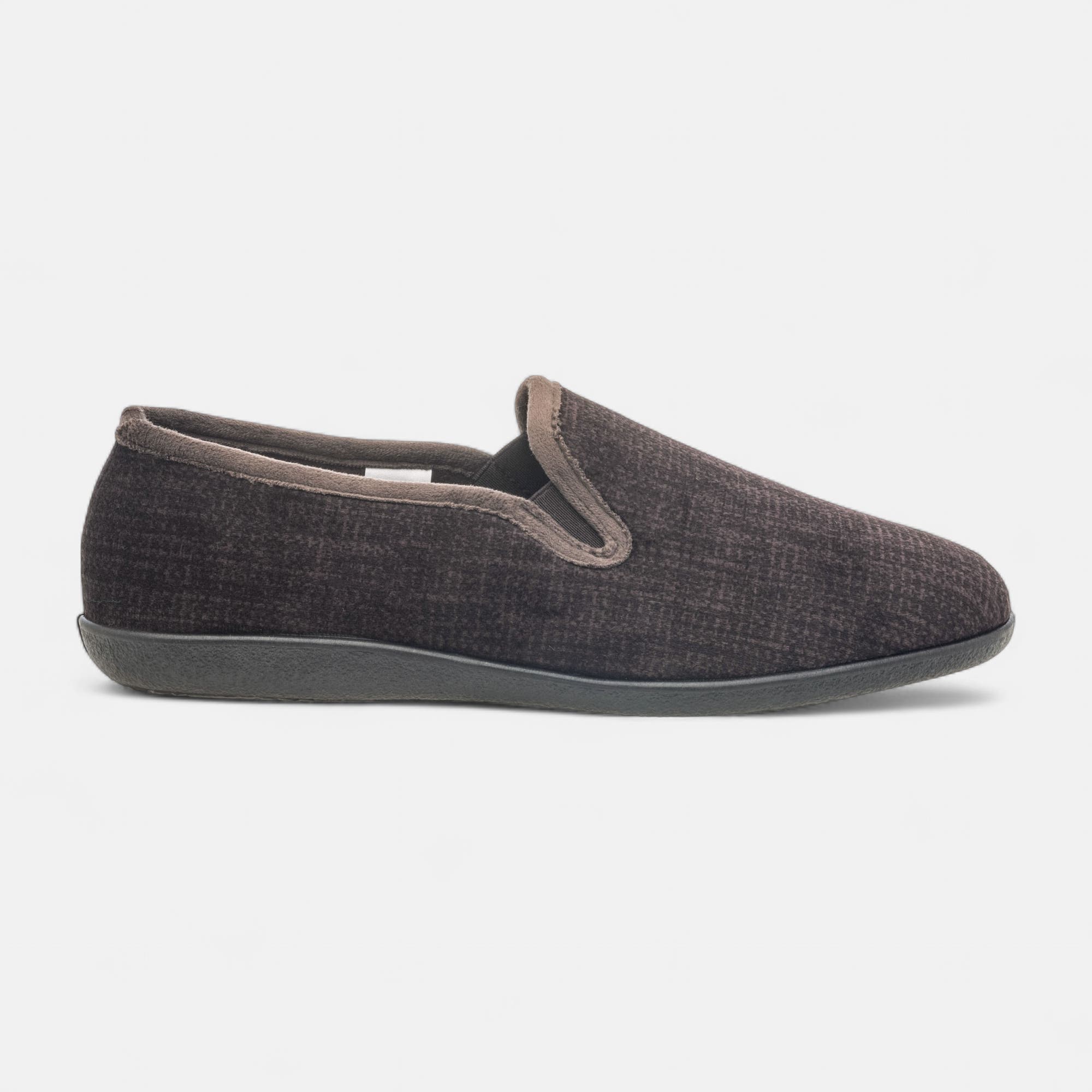 Pantoufles pieds sensibles Homme marron