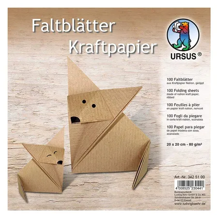 URSUS Faltblätter Kraftpapier, 100 Blatt