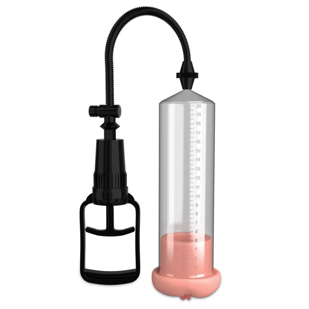 Transparente Penispumpe mit manueller Pumpfunktion | Mit Vagina-Öffnung | Pump Worx