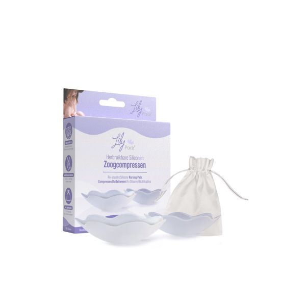 LilyPadz Herbruikbare Siliconen Zoogcompressen 2-Pack