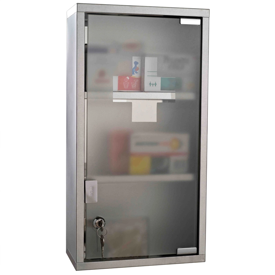 HOMCOM Medikamentenschrank mit 3 Fächer silber