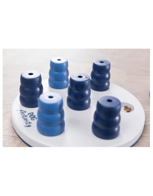 Trixie Dog Activity Mini Solitaire Strategiespel - Hondenspeelgoed - Ø20 cm Donkerblauw Wit Oranje 1 stuk Level 1