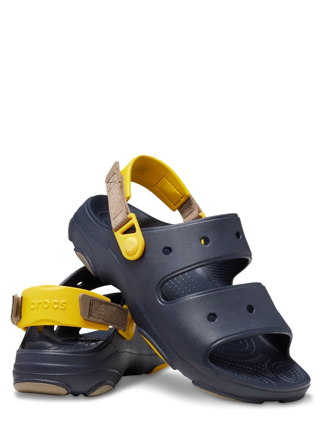 crocs sandales homme classic all-terrain sandal bleu marine jaune