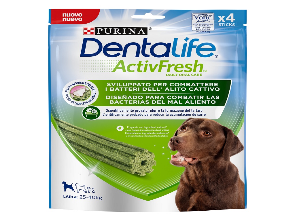 SNACK CÃO DENTALIFE ACTIVFRESH GRANDE 142G 4UN