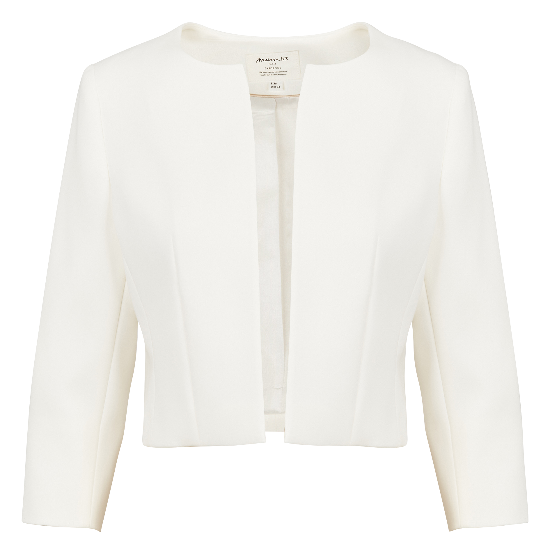 LALIE BIS - Veste courte droite | Blanc