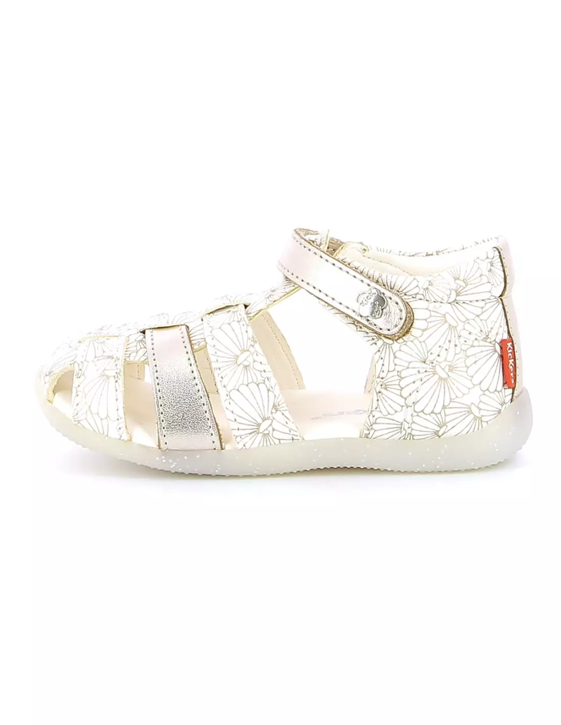 KICKERS BIGFLO 2 - Sandales & nu-pieds Blancargentcoquillage