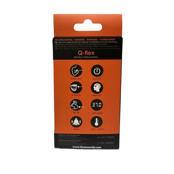 Qute Q-Flex Digitale Thermometer DUO-Pack - Flexibele Punt - Water- en Stofdicht