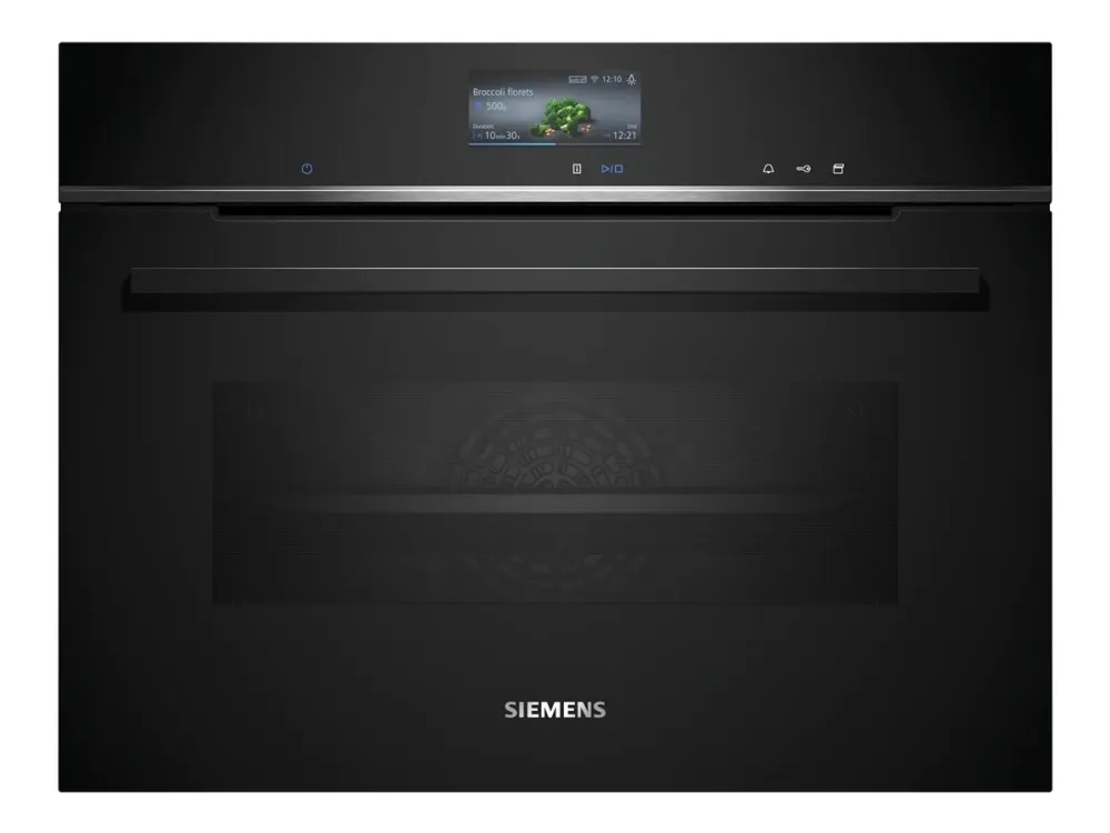 Siemens iQ700 CS736G1B1 - Ovn - med dampfunktion - til indbygning - Wi-Fi - niche - bredde: 56 cm - dybde: 55 cm - højde: 45 cm - med selv-rengøring - Klasse A  - sort