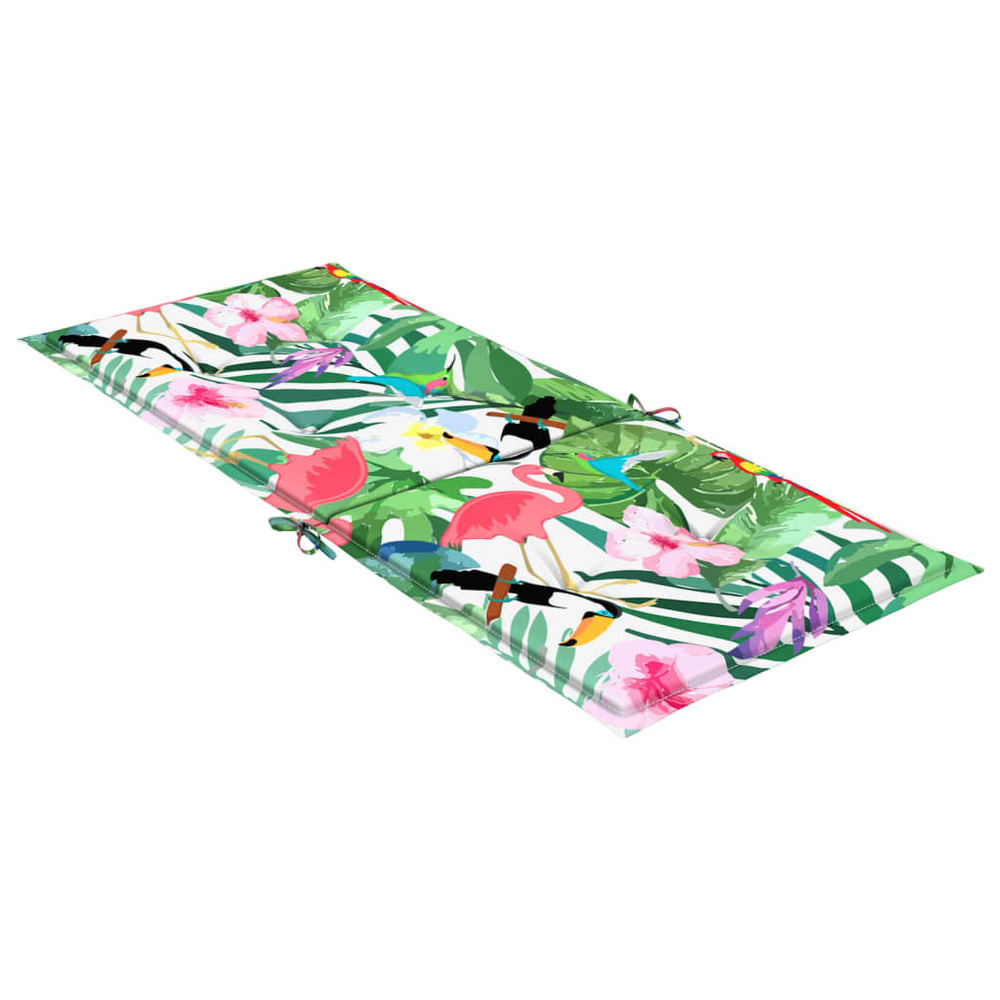 Coussins de chaise de jardin dossier haut lot de 2 multicolore