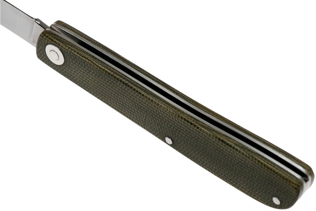 Ohta OLF SS FK Ohta Light Folder zakmes, green canvas micarta