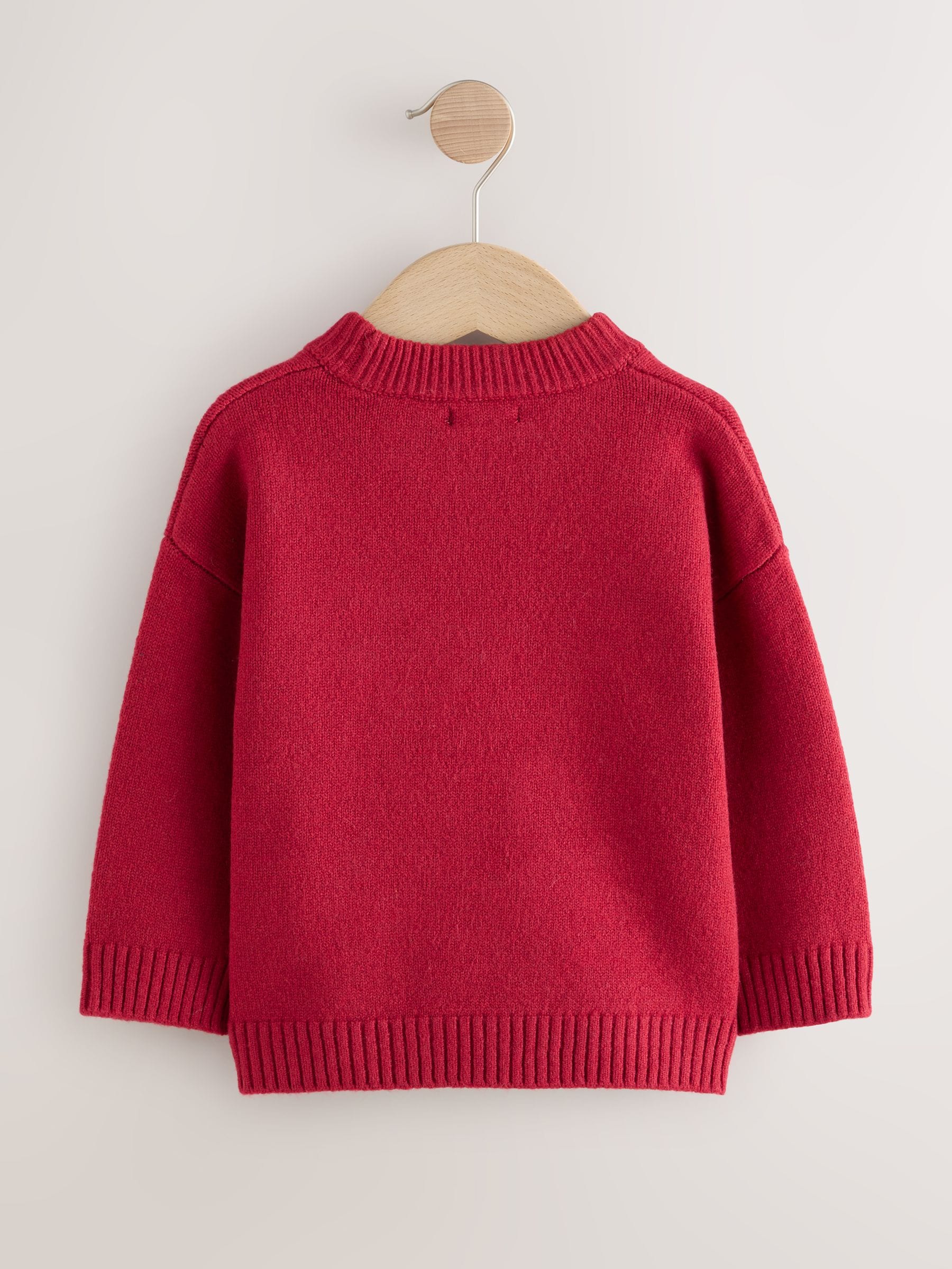 Red Dog Graphic - Matching Family Christmas Jumper (3mths-7yrs)