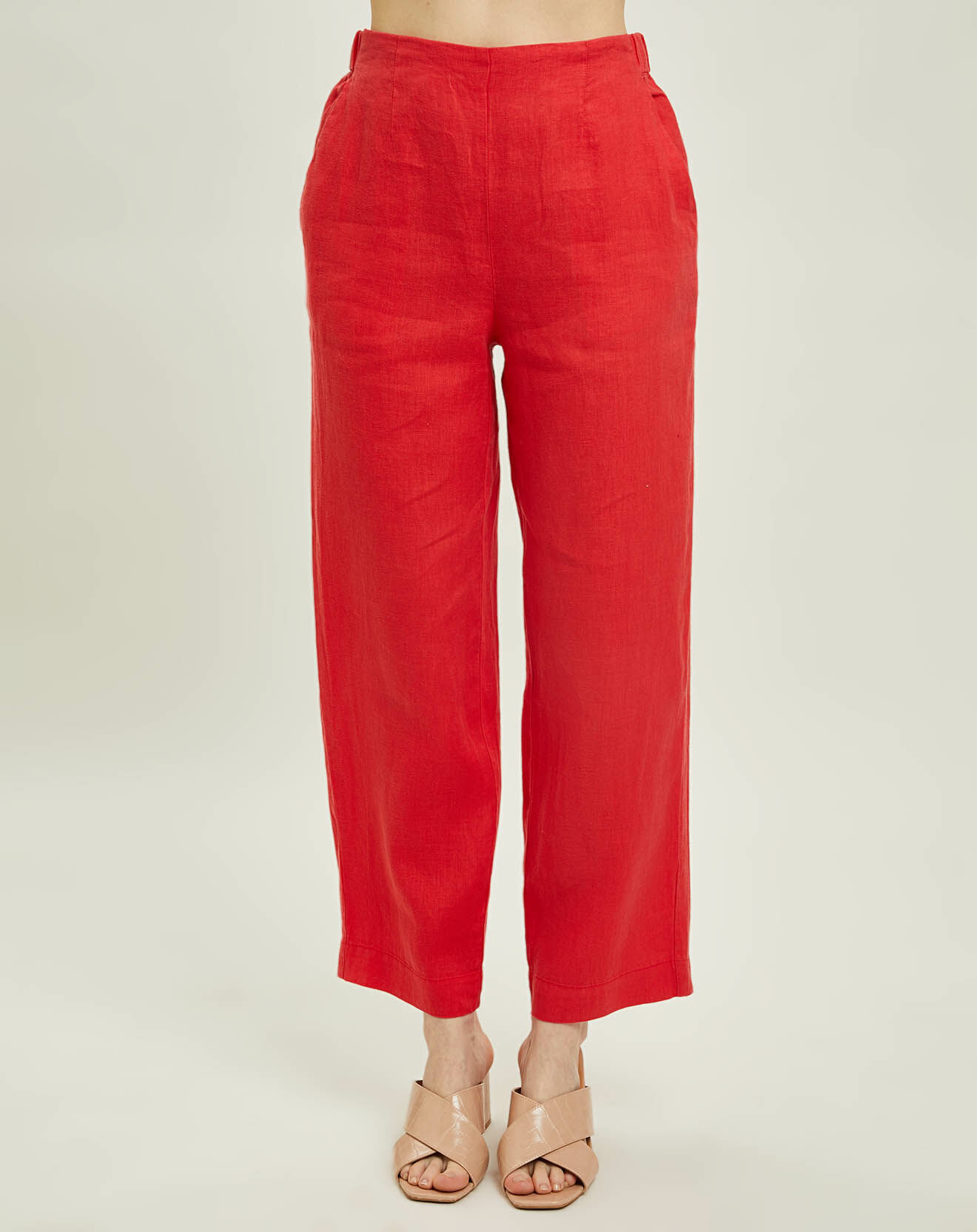 Harris Wilson Pantalon 100% Lin Lilord fraise