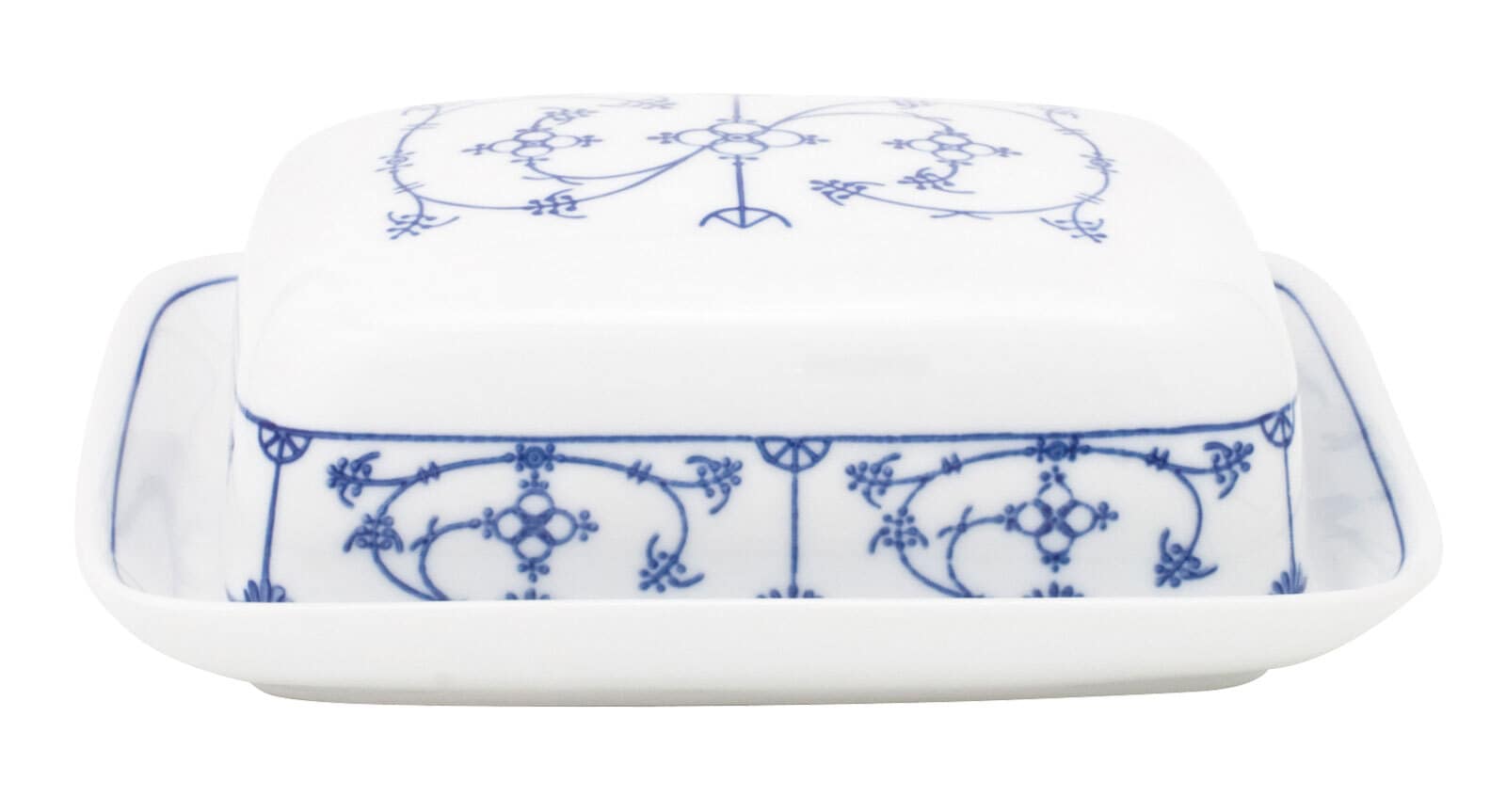 KAHLA Butterdose TRADITION TRADITION BLAU SAKS Porzellan weiß/blau
