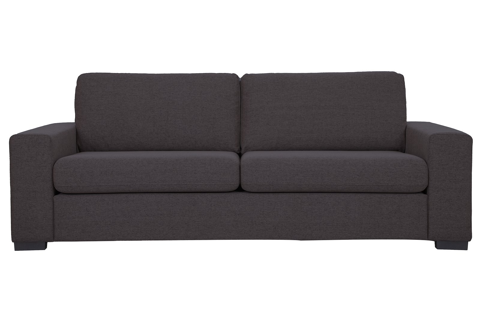Max 3-seter sofa Tekstil Hyge 97 grey med sorte ben