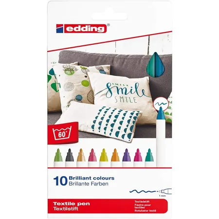 edding 4600 Textilpen, 1mm fun colours, 10 Stück