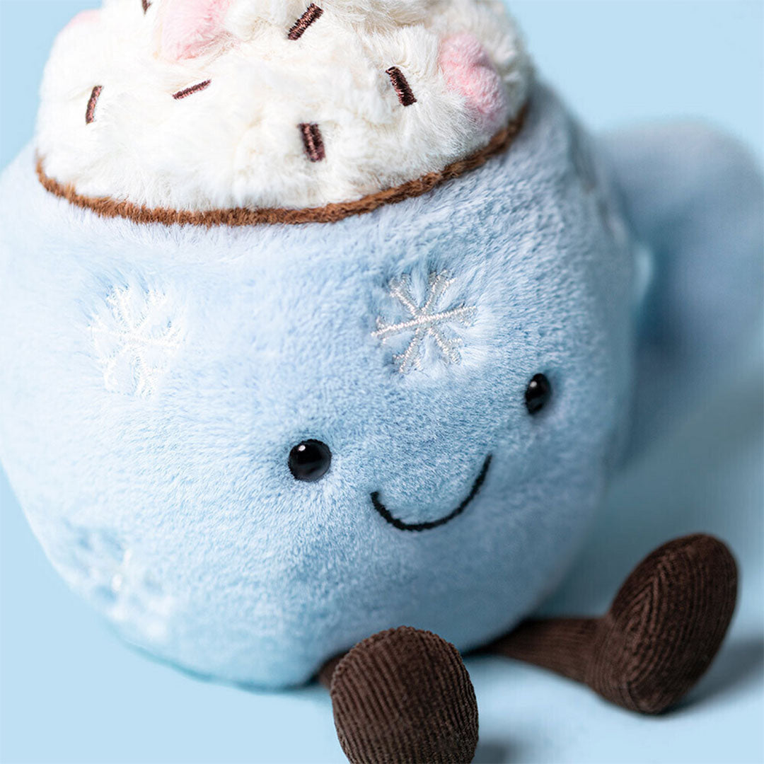 jellycat amuseables knuffelbeker warme chocolademelk - 21 cm