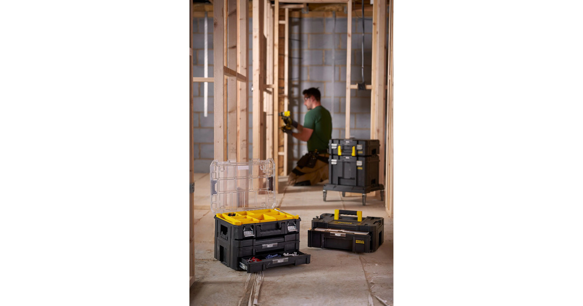 StanleyFATMAX PRO-STACK Organizer Compact gereedschapskist  (Zwart/geel)