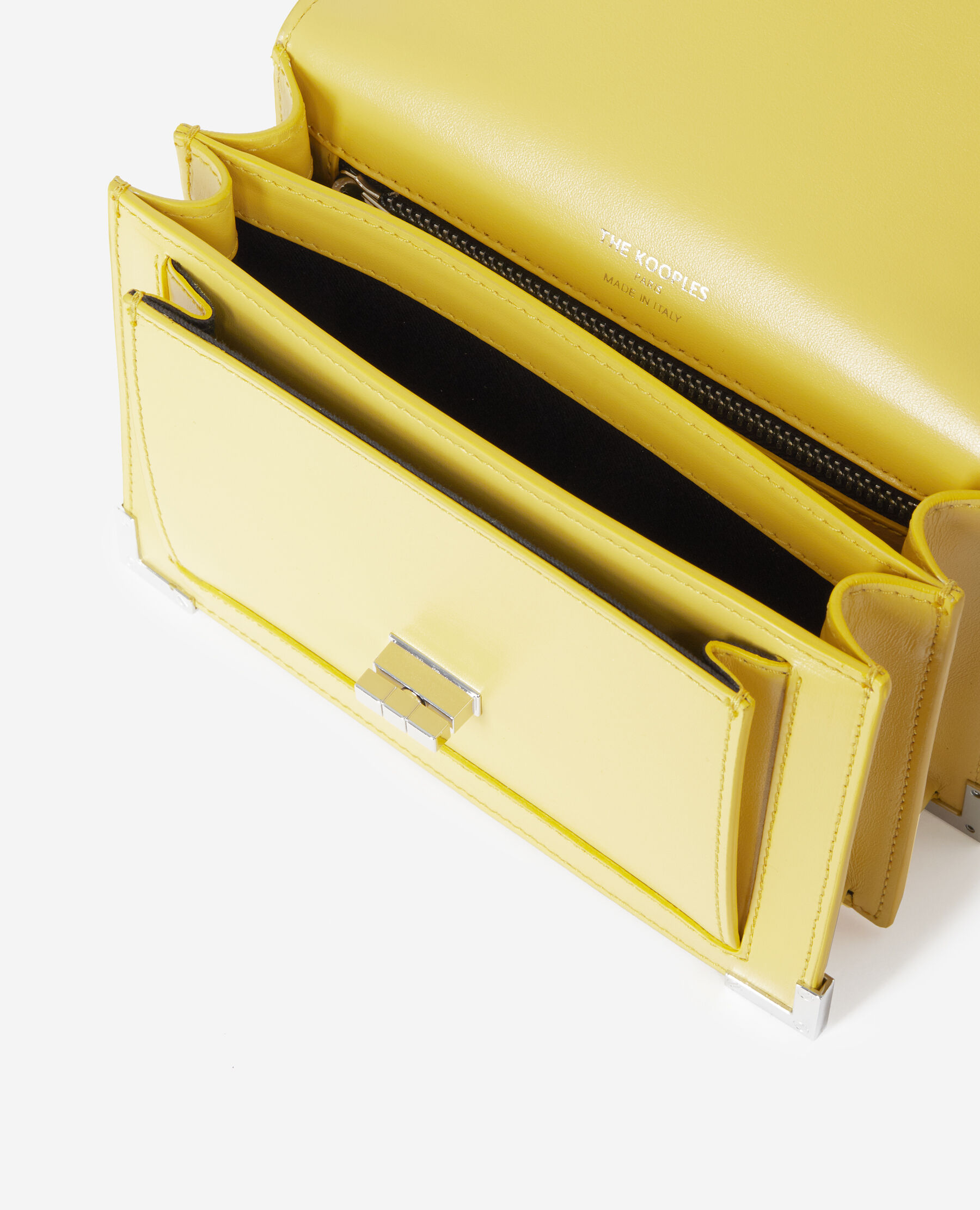 Sac Emily Small en cuir lisse jaune