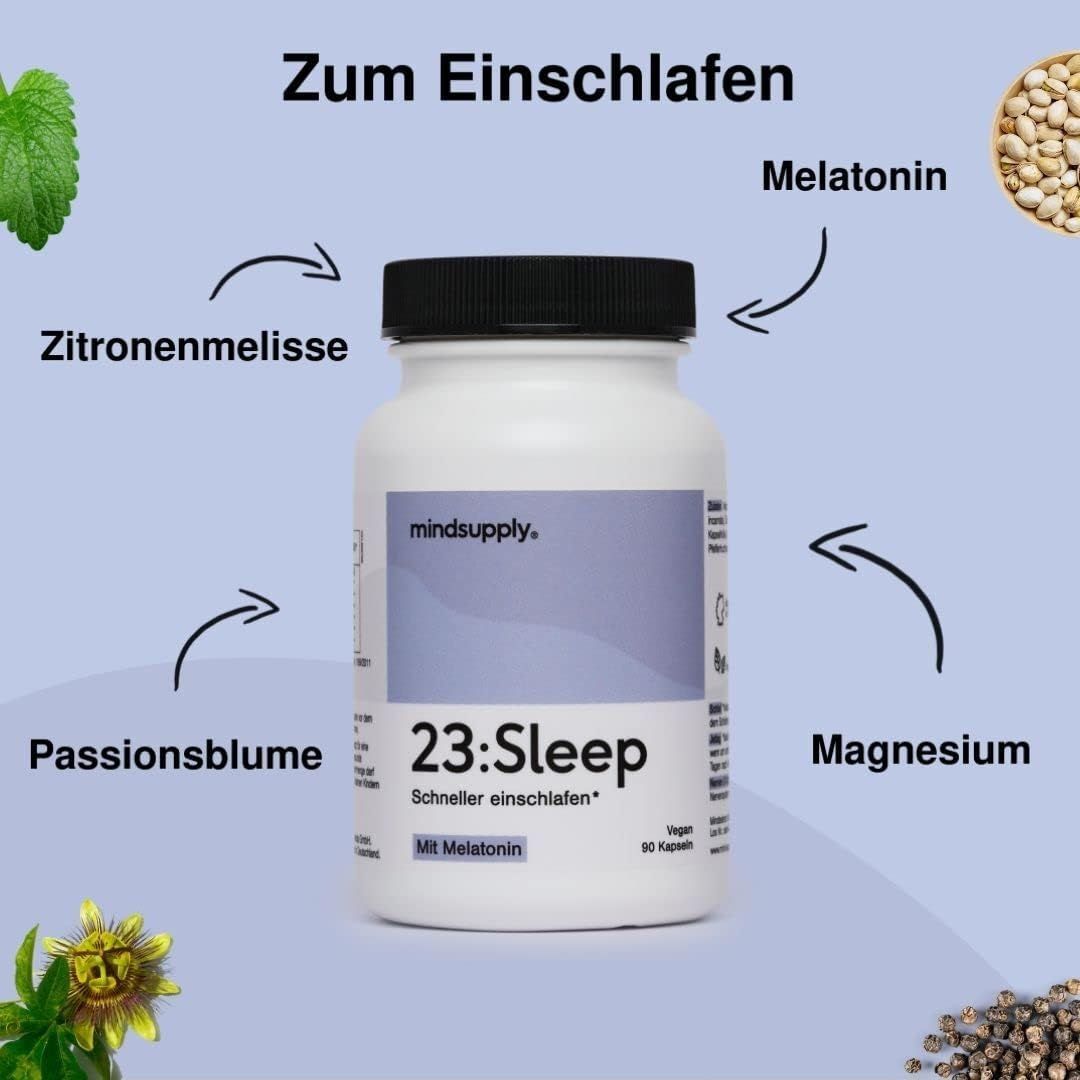 mindsupply SLEEP - Einschlaf Kapseln mit Melatonin und Melisse