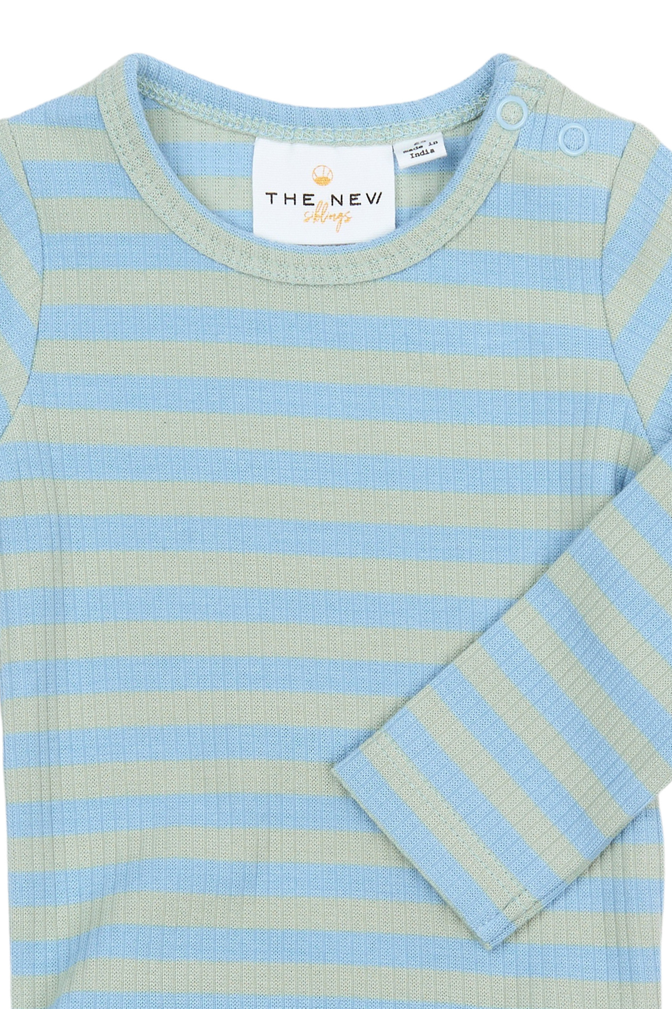 The New Siblings The New Siblings romper Fro forever blue striped rib