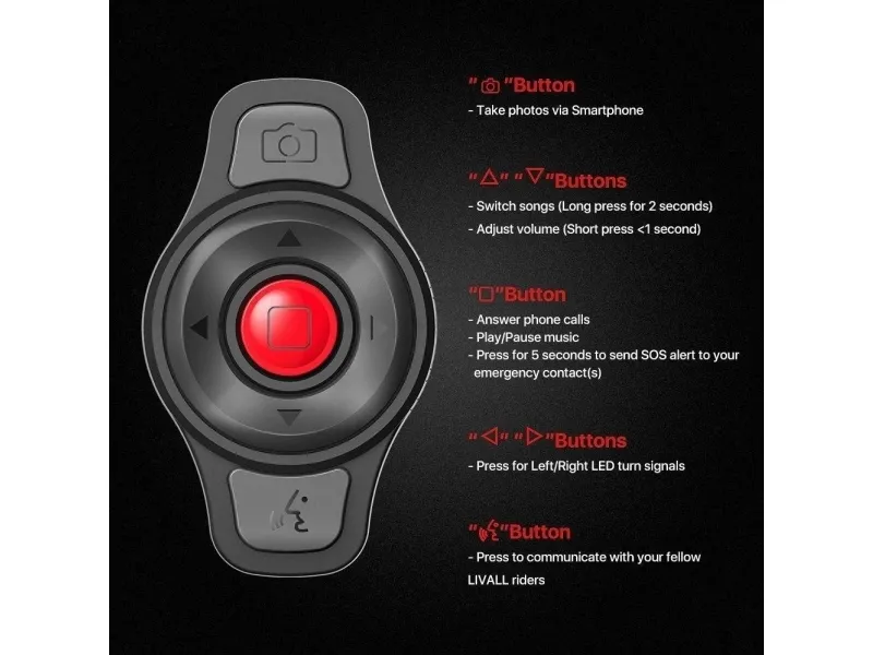Livall Smart Kask MTB MT1 Neo Intercom/LED/SOS/BT r. 58-62cm szary