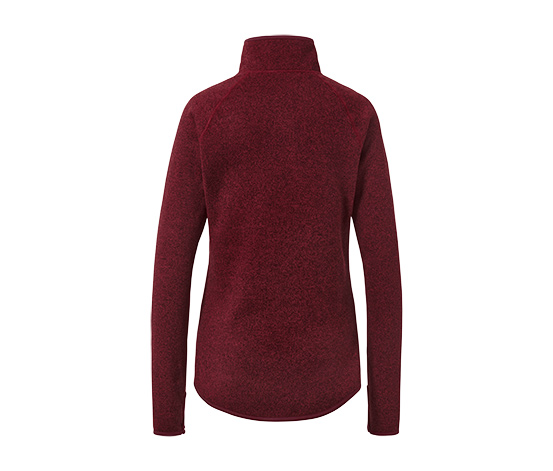 Strickfleece-Jacke, dunkelrot