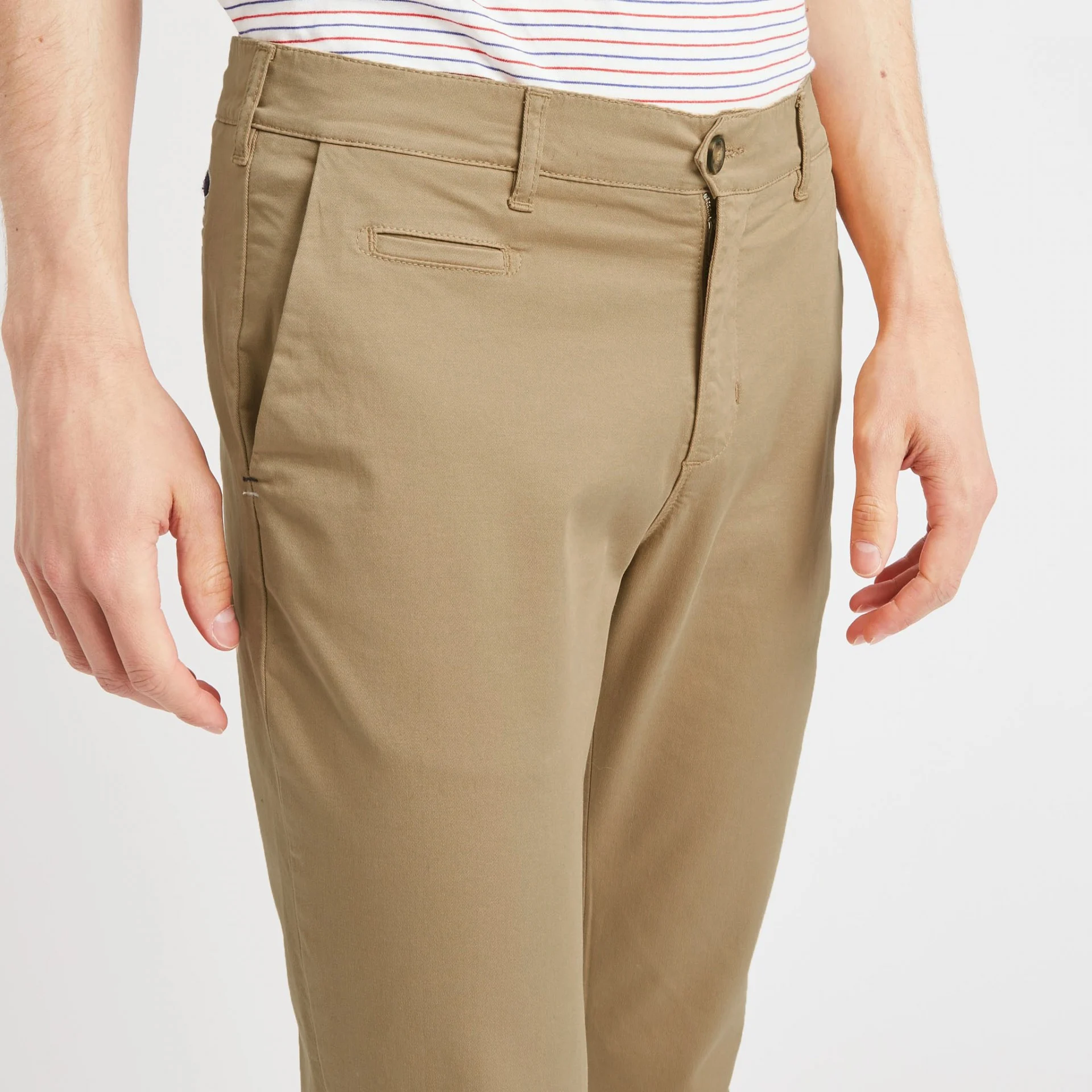 Chino sable coupe ajustée Coton organique et coton recyclé - modèle Brix