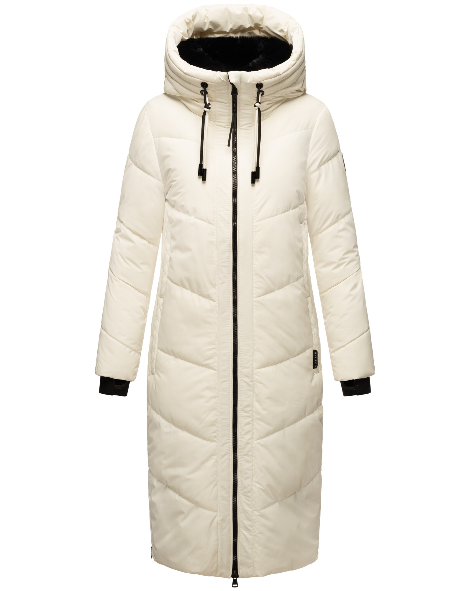 MARIKOO Damen Winter Steppmantel Stepp Jacke Mantel Parka warm mit Kapuze Nadaree