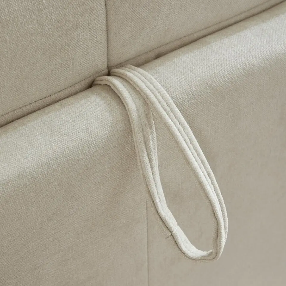CALICOSY - Slaapbank CAMERON - Beige - 84x207x102 cm