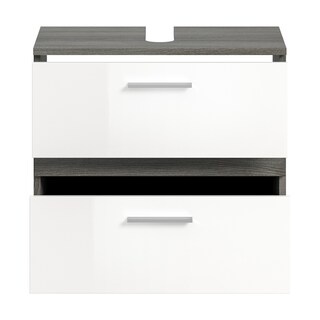 Waschbeckenunterschrank Blake weiß/grau B/H/T 60x57x34 cm