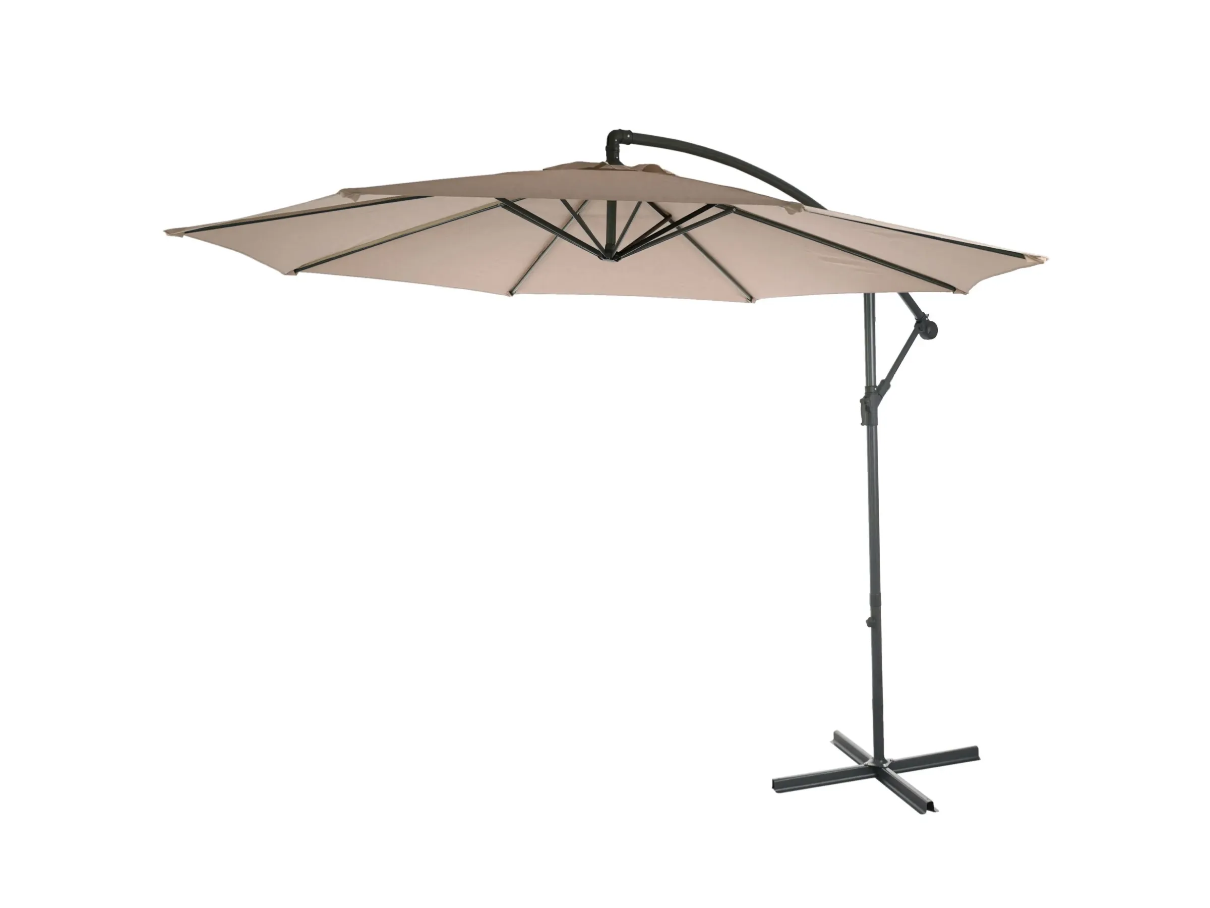 MCW Ampelschirm Terni Ø 3m Neigbar Sand-Beige ohne Ständer