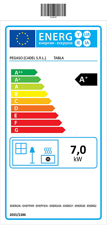 Poêle à pellet Pegaso Tabla blanc 7 kW