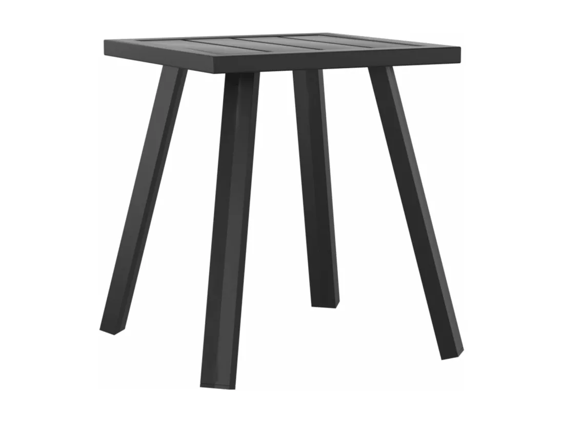 Chaises longues 2 pièces avec table et coussins gris résine tressée