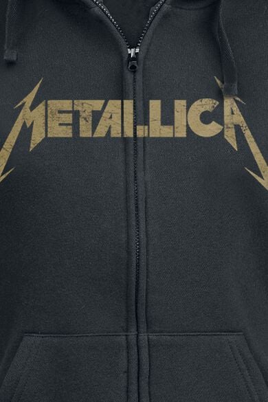 Hetfield Iron Cross Guitar | Metallica Sweat-shirt zippé à capuche