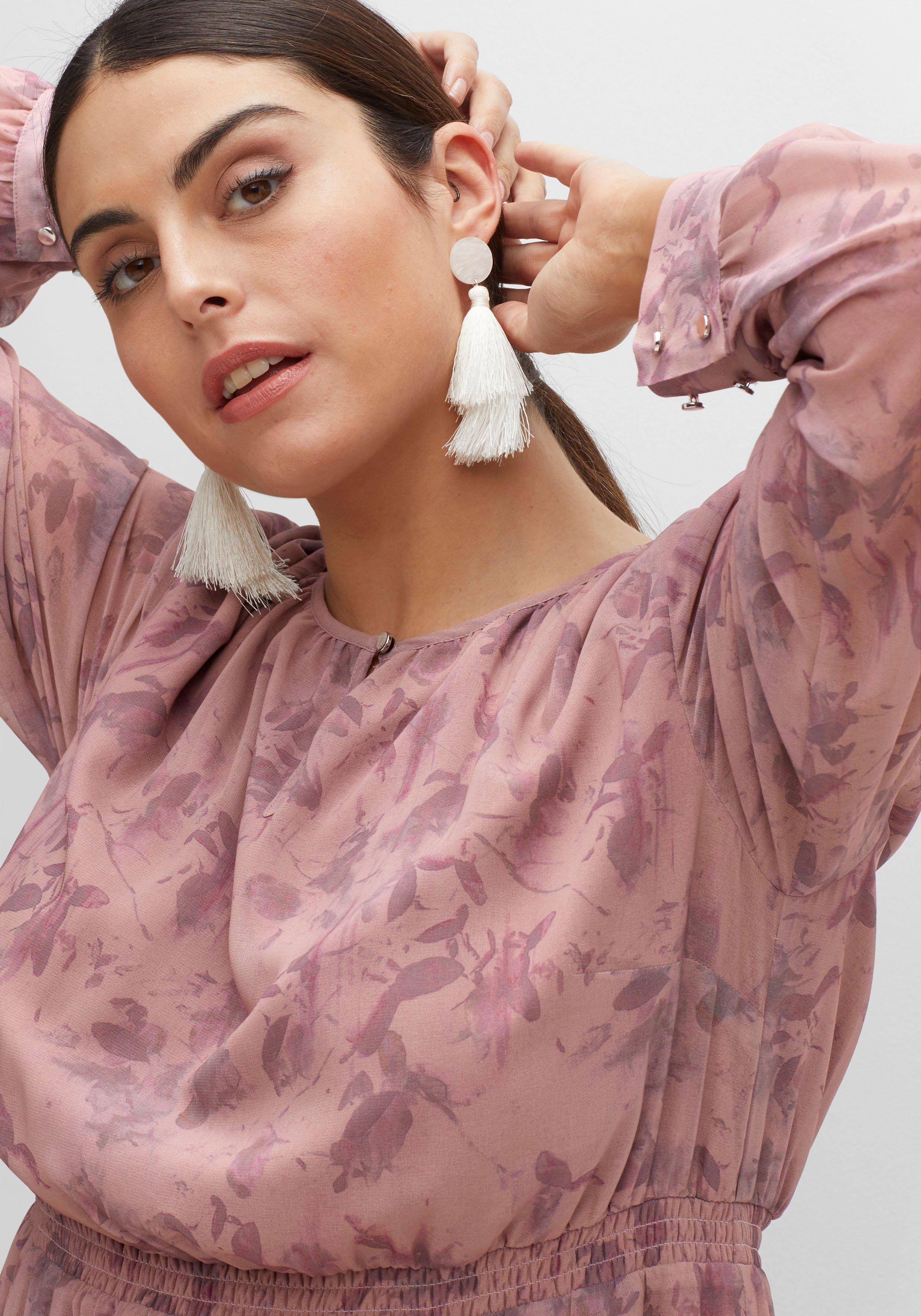 Chiffonkleid in Maxilänge, mit Alloverprint