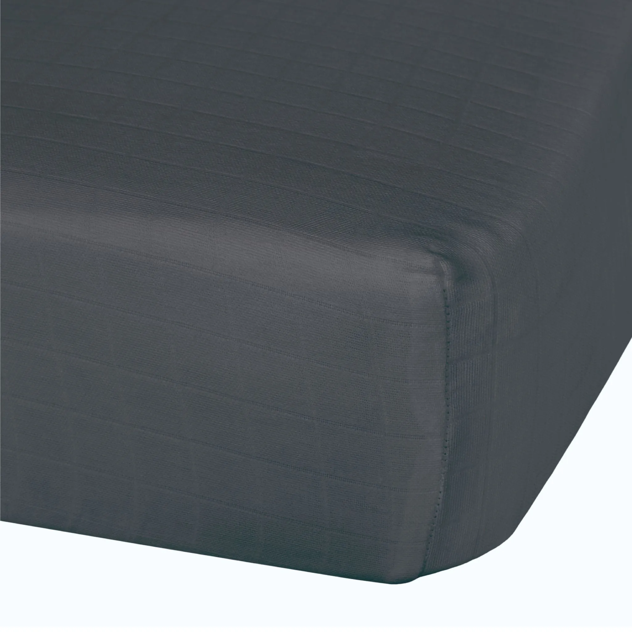 Perlimpinpin Drap Contour pour Lit de Bébé - Mousseline Charcoal