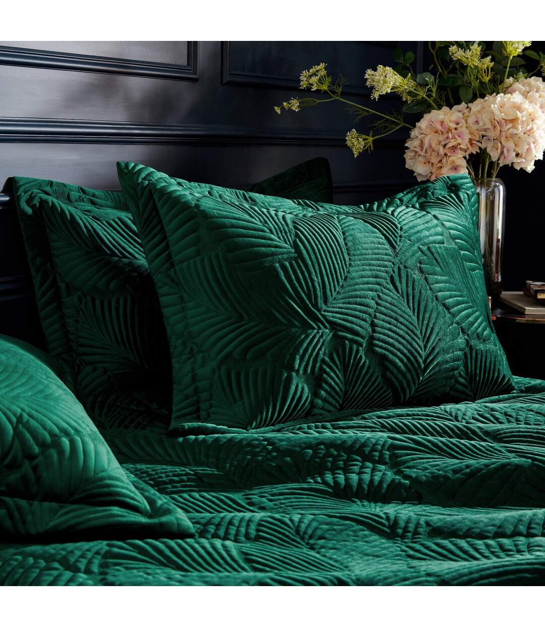 Paoletti - Parure de lit PALMERIA (Vert émeraude) - UTRV2144