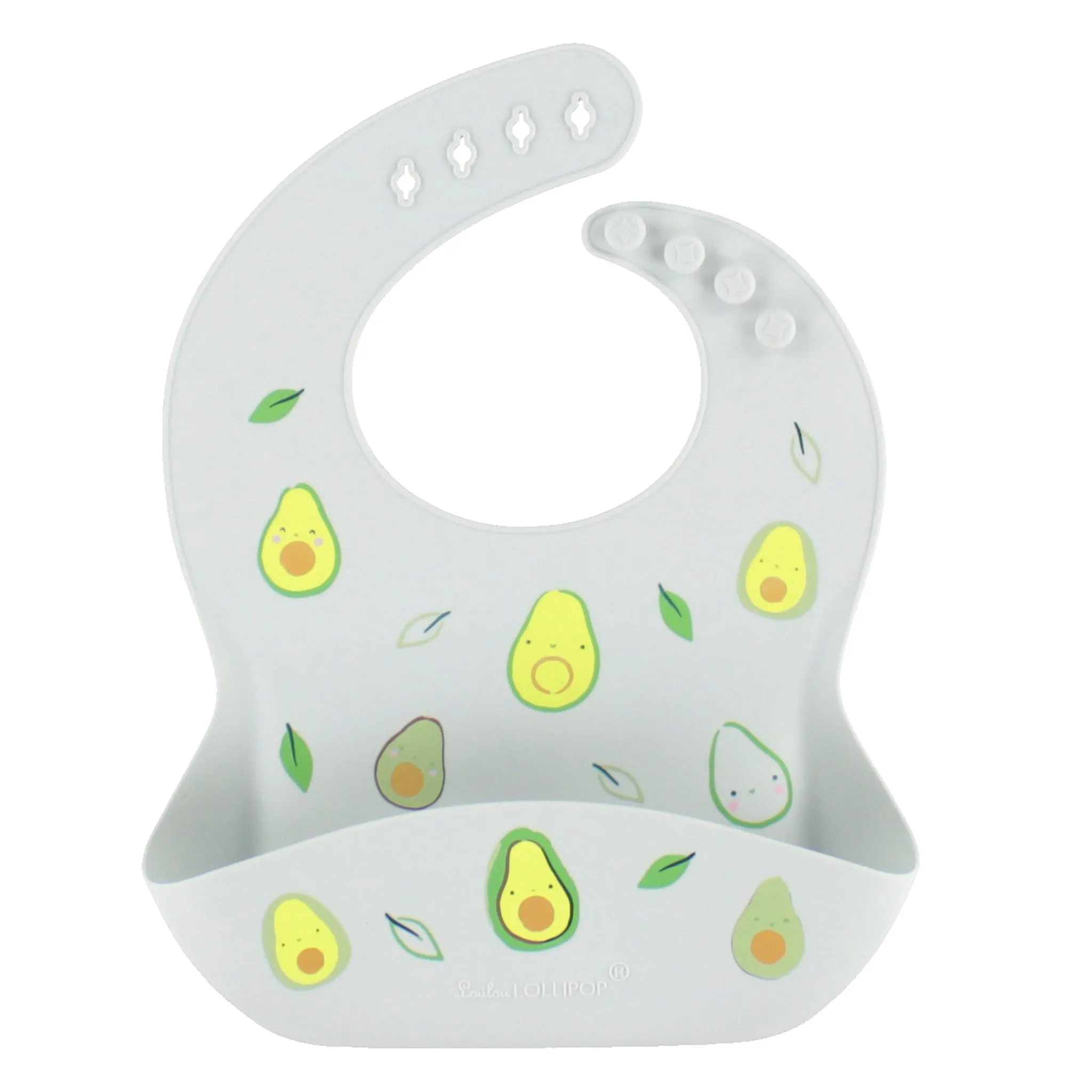 Loulou Lollipop Bavoir en Silicone - Avocat