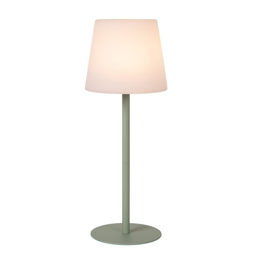 LED oplaadbare tafellamp Tyon in groen en wit 2W 140lm IP65